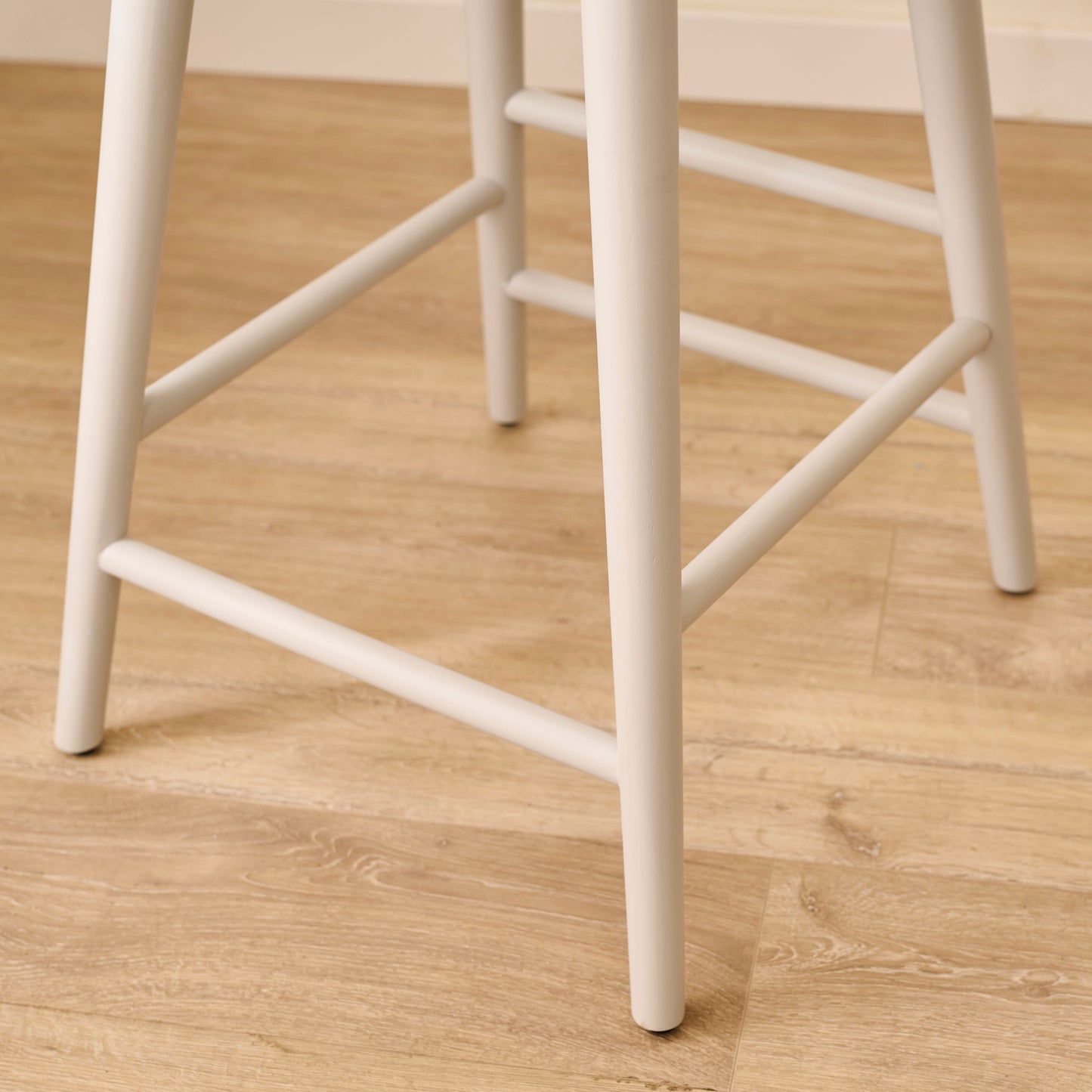 Silvester Pewter Grey Bar Stool with Backrest - Laura James