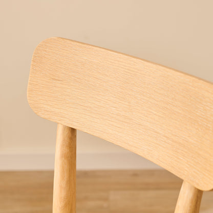 Silvester Whitewash Oak Bar Stool with Backrest - Laura James