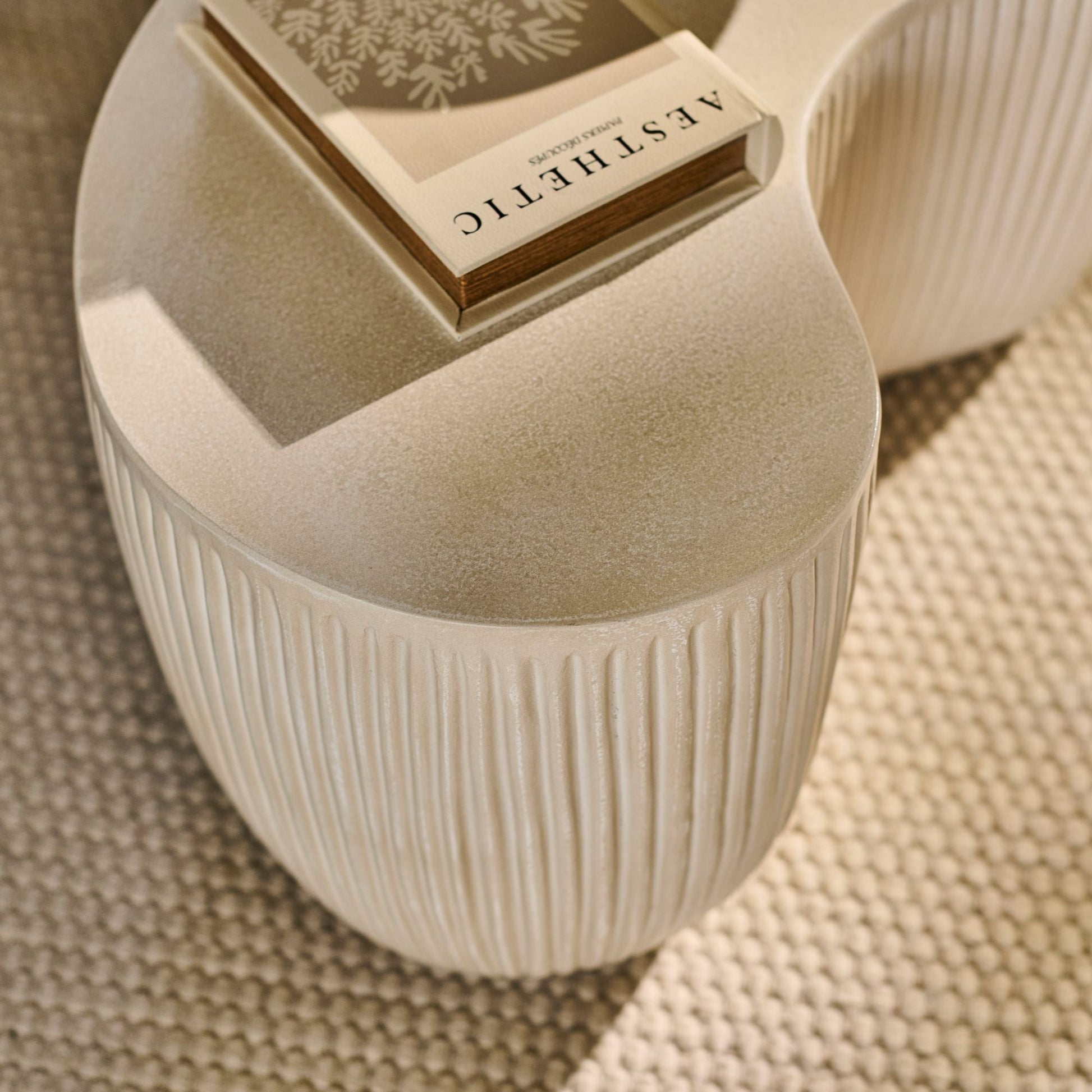 Sohan 84cm Kidney Coffee Table - Sand - Laura James