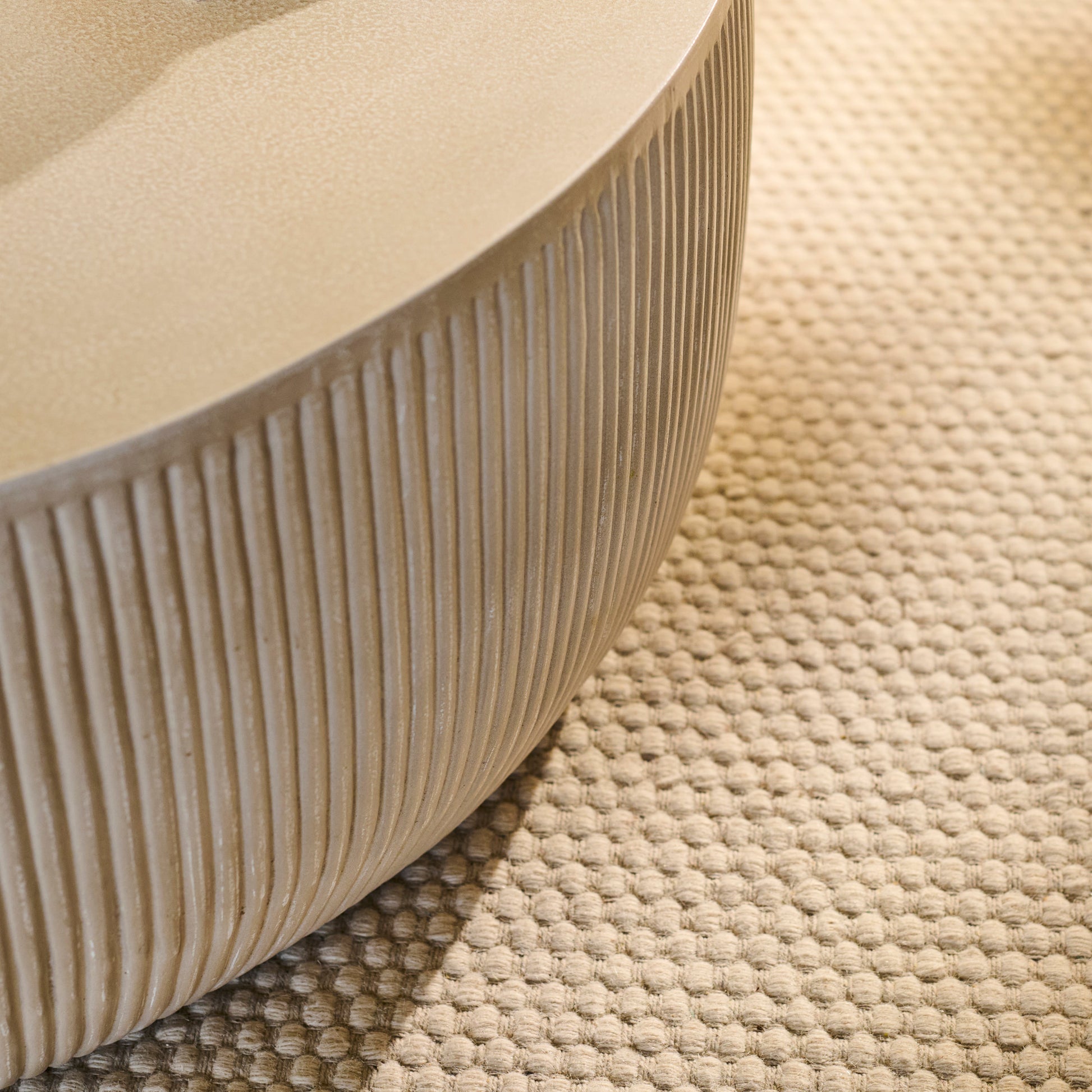 Sohan 84cm Kidney Coffee Table - Sand - Laura James