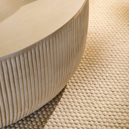 Sohan 84cm Kidney Coffee Table - Sand - Laura James