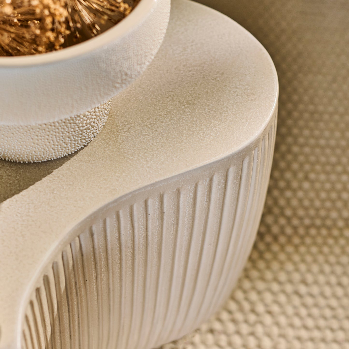 Sohan 84cm Kidney Coffee Table - Sand - Laura James