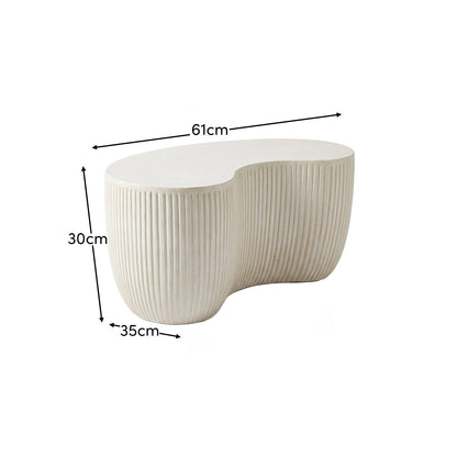 Sohan 61cm Kidney Coffee Table - Sand - Laura James
