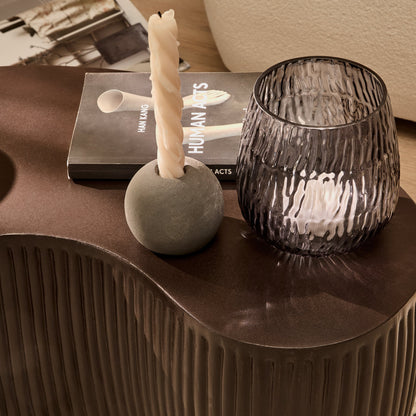 Sohan 61cm Kidney Coffee Table - Lava Black - Laura James