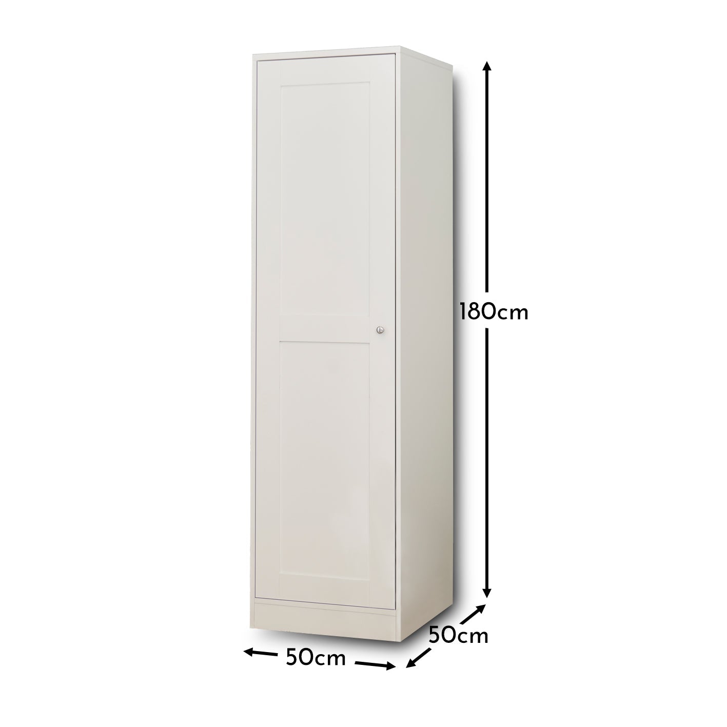 Stevie 1 Door Wardrobe - White - Laura James 