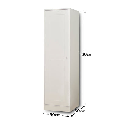 Stevie 1 Door Wardrobe - White - Laura James 