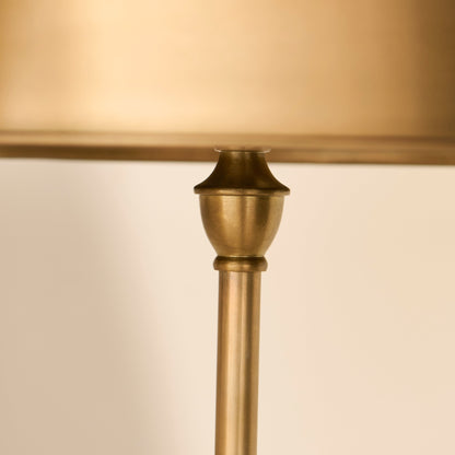 Stowe Gold Metal Floor Lamp - 136cm - Laura James