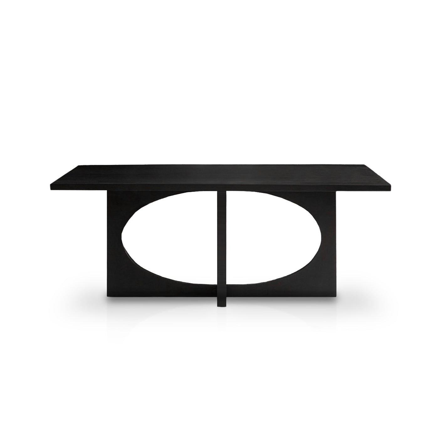 Jade Jet Black Rectangular Acacia