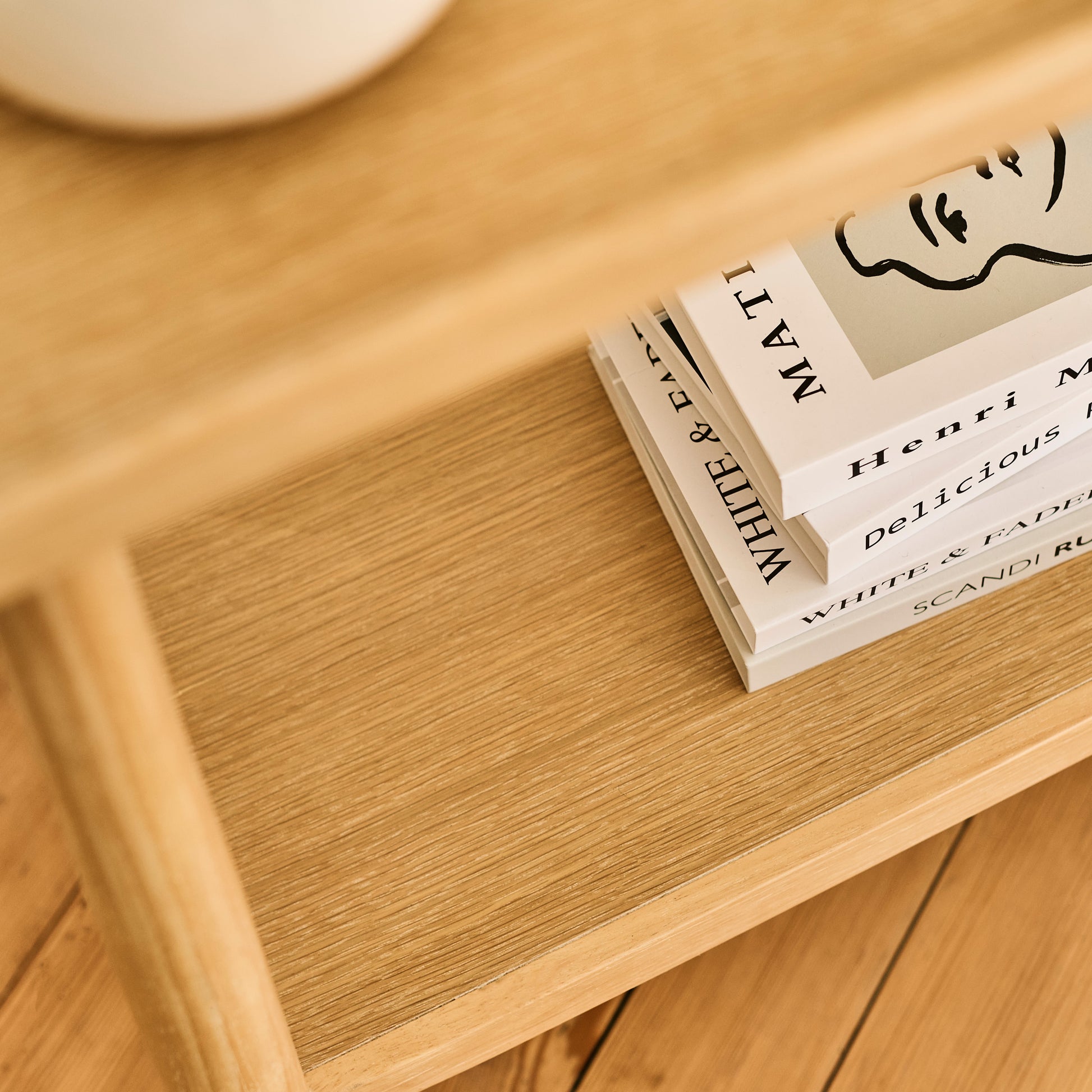 Tilly 110cm Console Table - Whitewash Oak - Laura James