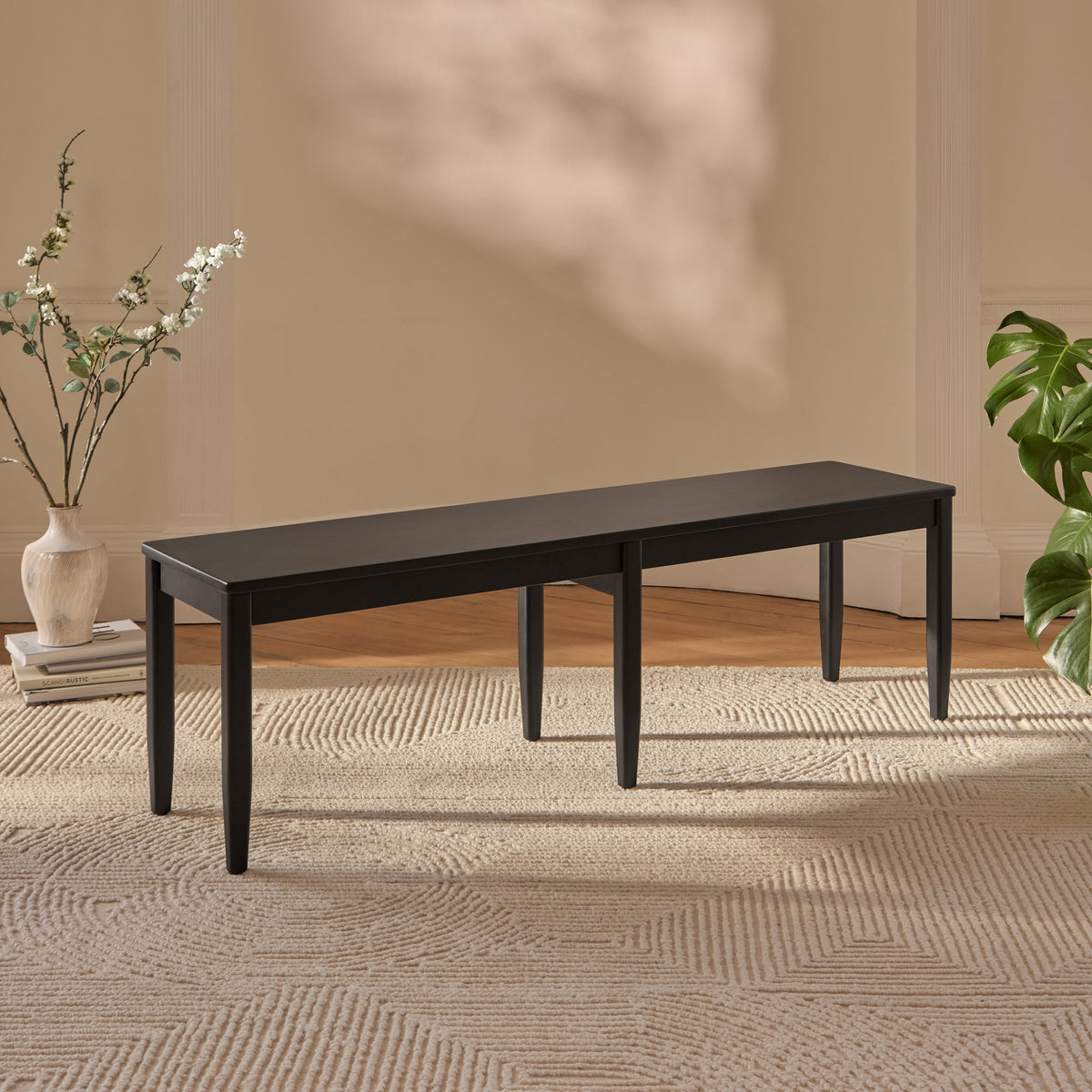 Tilly 150cm Wooden Bench - Black Oak - Laura James