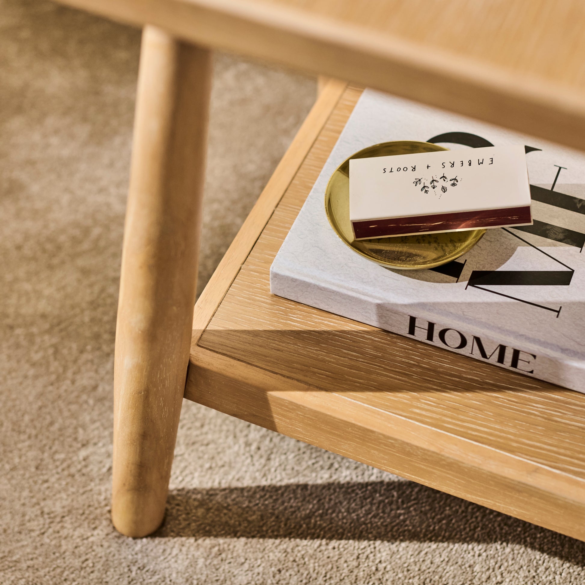 Tilly 40cm Square Side Table - Whitewash Oak - Laura James