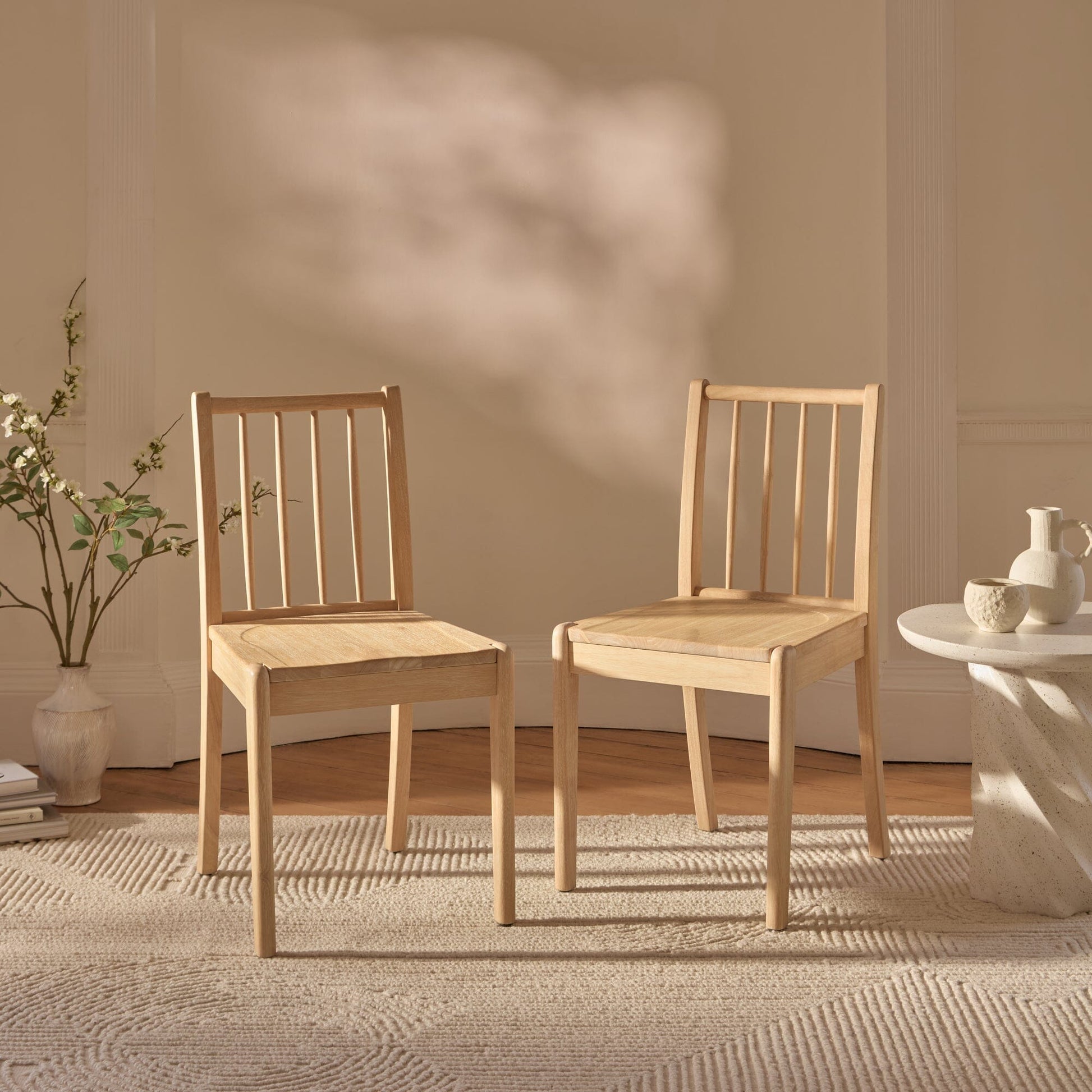 Tilly Whitewash Dining Chairs - Set of 2 - Laura James 