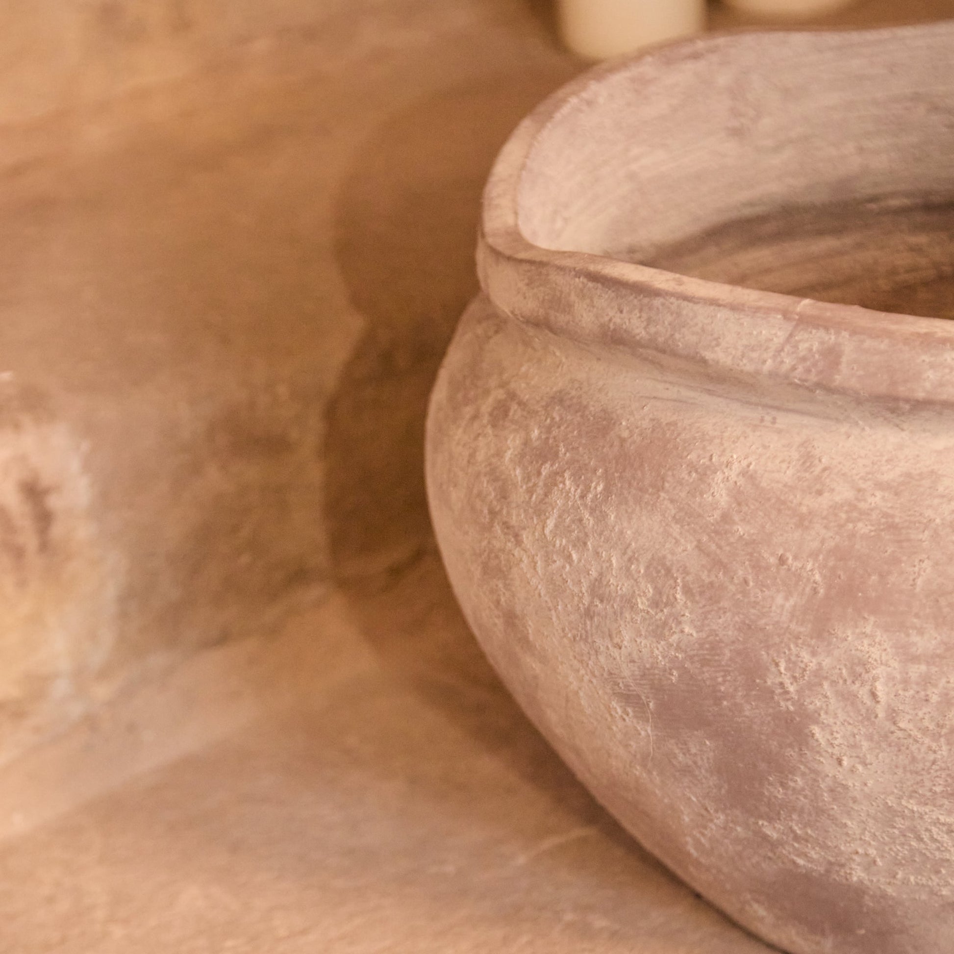 Tomar Fiber Cement 29.5cm Wide Planter - Rustic Grey - Laura James