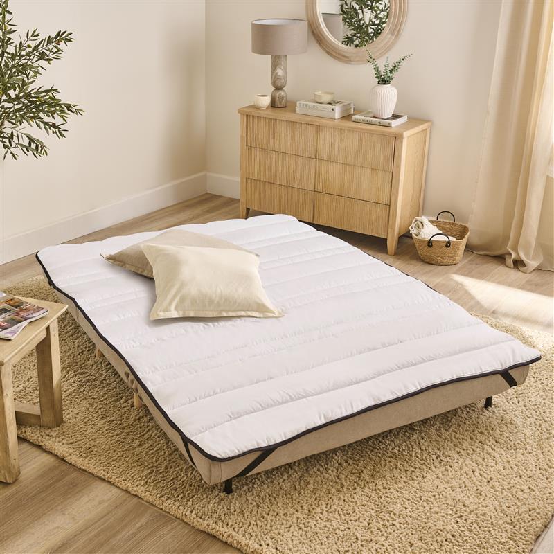 Una Double Sofa Bed Topper - White - Laura James 
