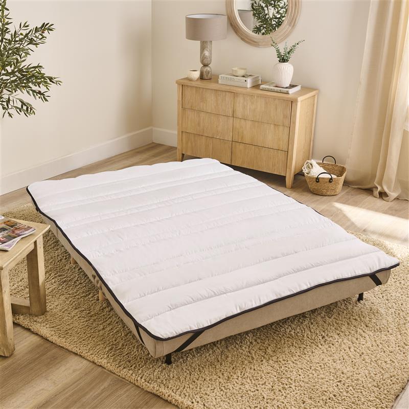 Una Double Sofa Bed Topper - White - Laura James 