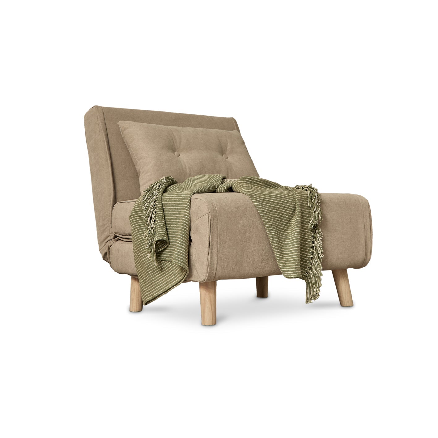 Una Single Sofa Bed - Soft Beige - Laura James 