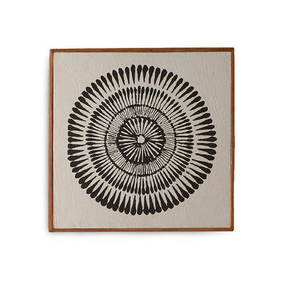Umari 50x50cm Wall Art - Circle Print on Cotton - III - Laura James 