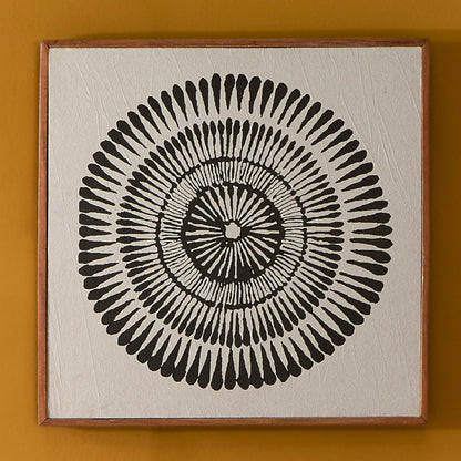 Umari 50x50cm Wall Art - Circle Print on Cotton - III - Laura James 