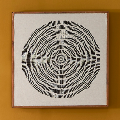 Umari 50x50cm Wall Art - Circle Print on Cotton - 1 - Laura James 