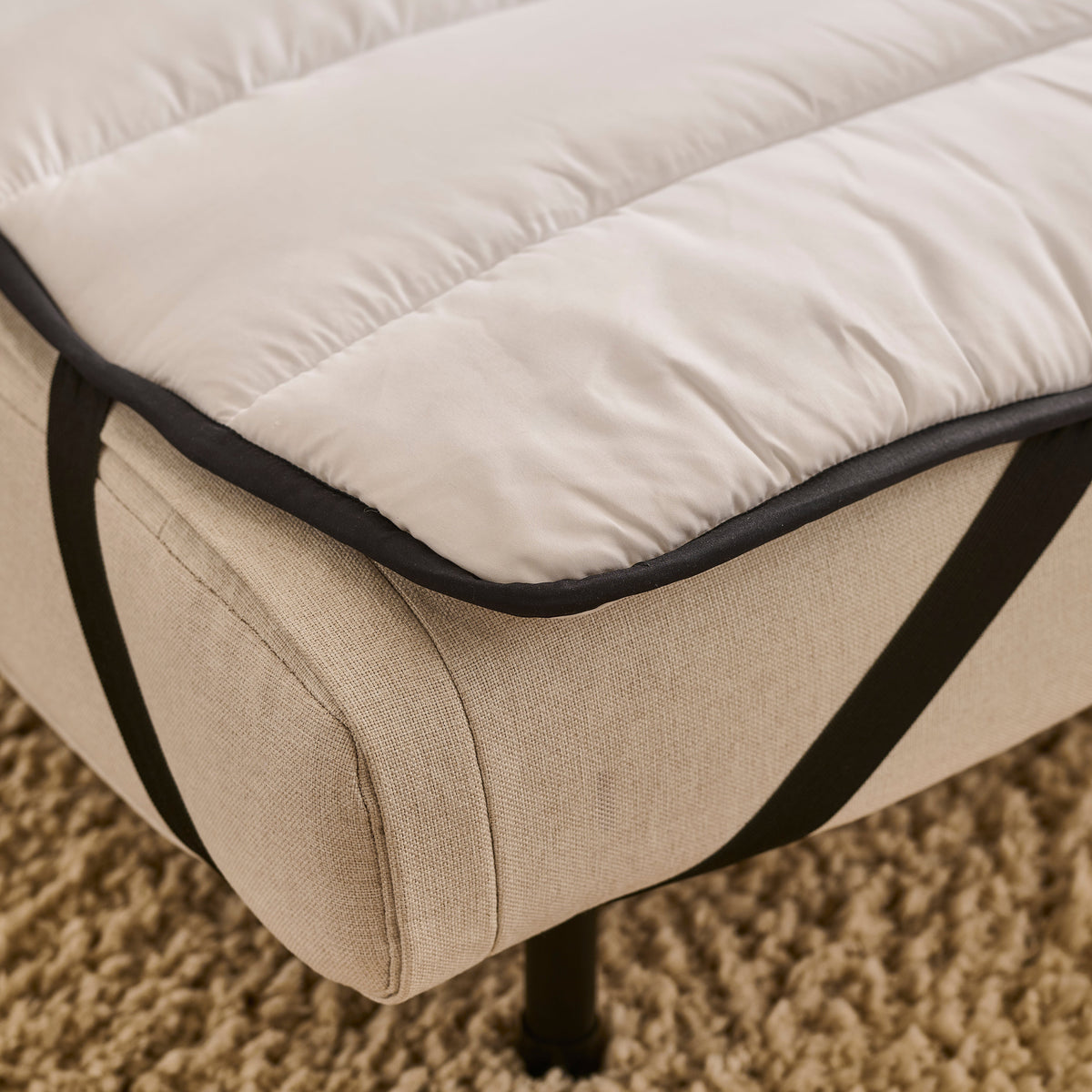 Una Single Sofa Bed Topper - White - Laura James 