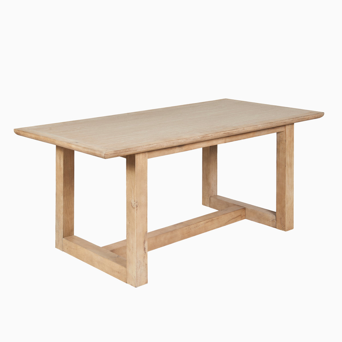 Valdis Mangowood & Travertine Rectangular Dining Table - Laura James 