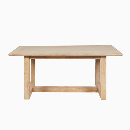 Valdis Mangowood & Travertine Rectangular Dining Table - Laura James 