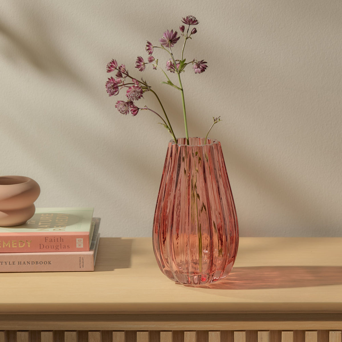 Veneto_20cm_Glass_Vase_Cerise-3 - Laura James