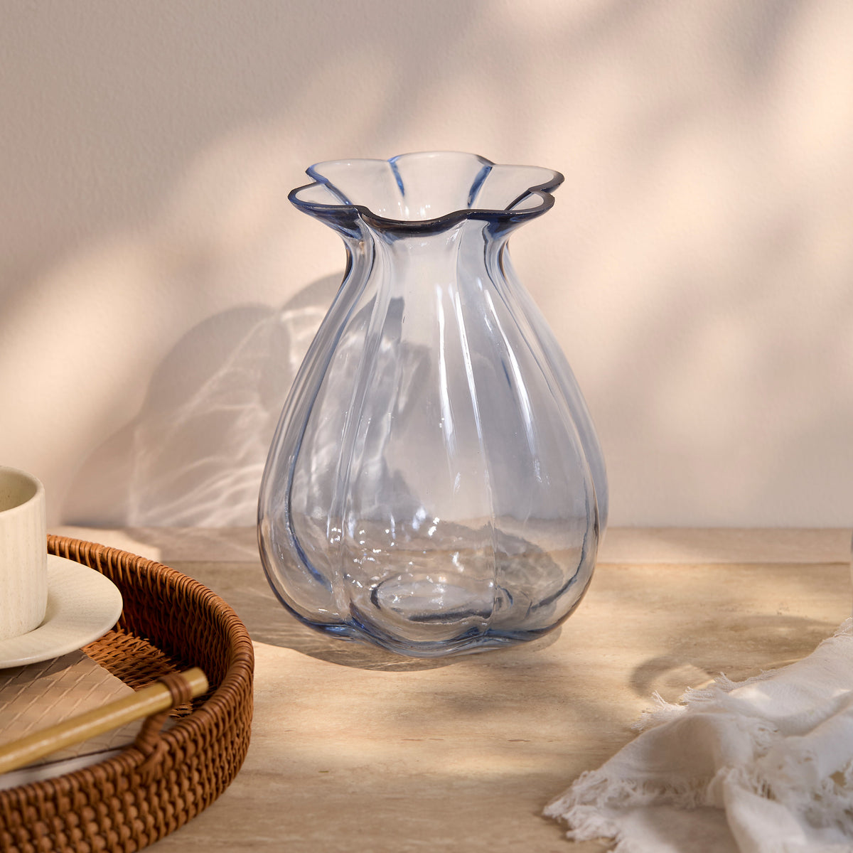 Verona_20cm_Glass_Vase_Cornflower_Blue-1 - Laura James