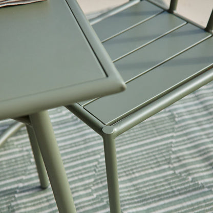 Wilder Rectangular Dining Table Set with 6 x Wilder Dining Chair - Olive Green