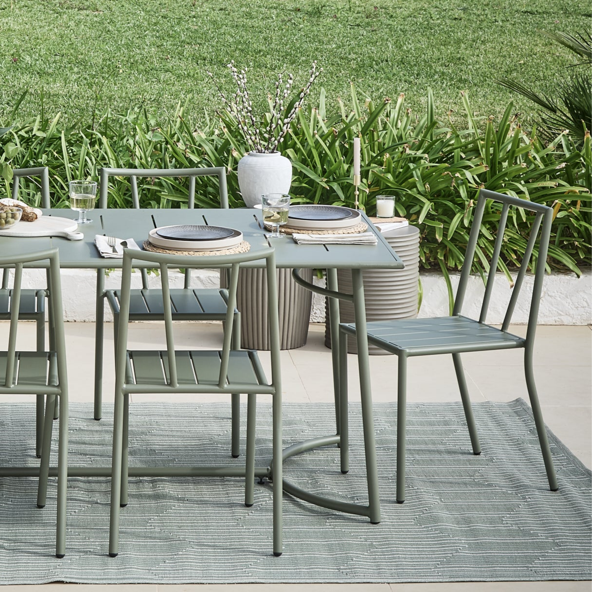 Wilder 6 Seater Metal Garden Dining Set - Laura James 