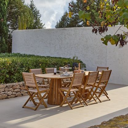Willow Whitewash Oval  8 Seater Dining Table with Cove Dining Chair - Laura James 