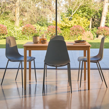 Paul Whitewash Extendable Dining Table Set - 4  Seater - Wren Blue Dining Chairs - Laura James 