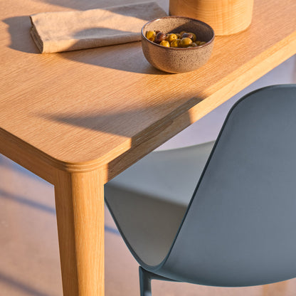 Paul Whitewash Extendable Dining Table Set - 4  Seater - Wren Blue Dining Chairs - Laura James 