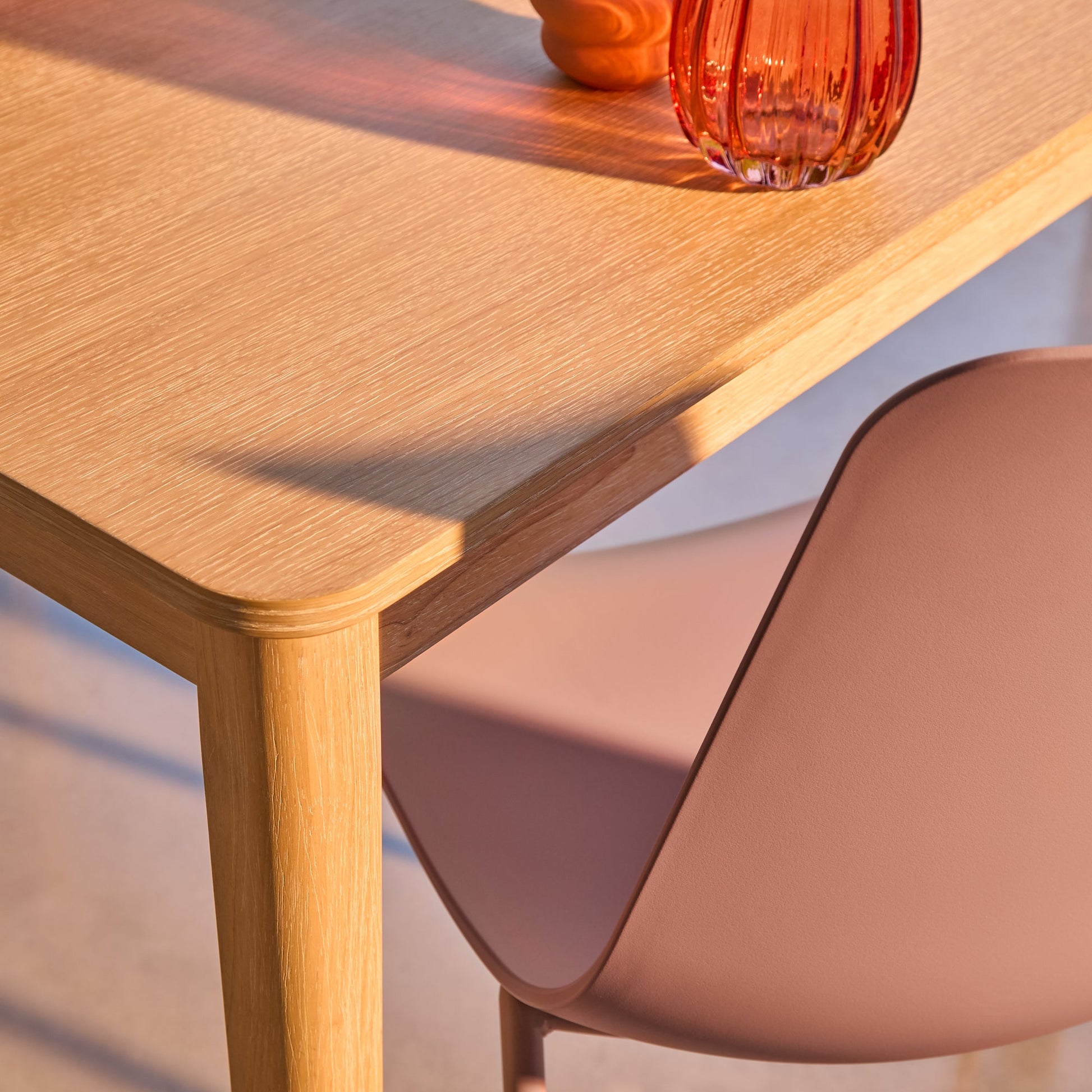 Paul Whitewash Extendable Dining Table Set - 4 Seater - Wren Pink Dining Chairs 