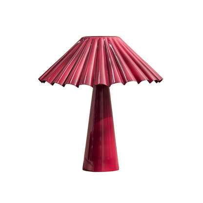 Wicken 37cm Metal Table Lamp - Burgundy Red
