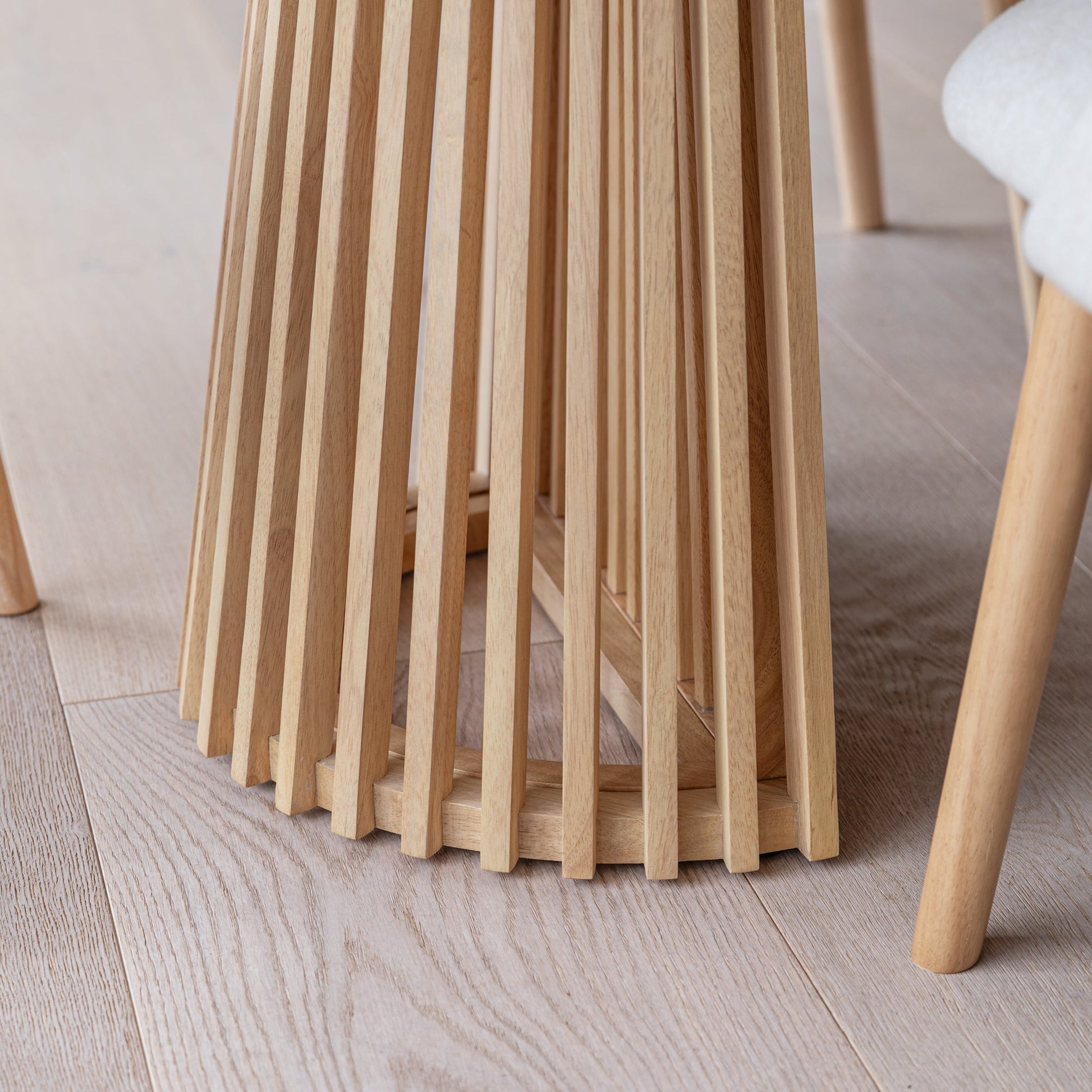 Willow 6 Seater Pale Oak Dining Table Set - Freya Oatmeal Dining Chairs - Laura James