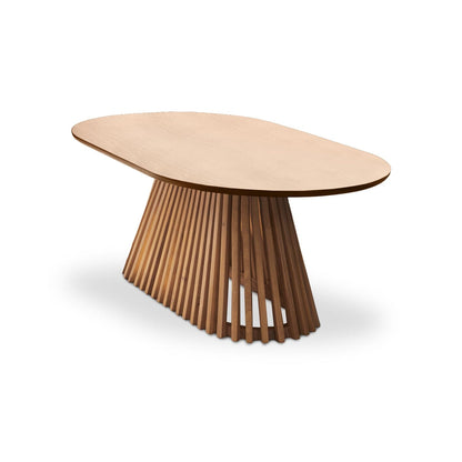 Willow Oval Coffee Table -  Pale Oak - Laura James 