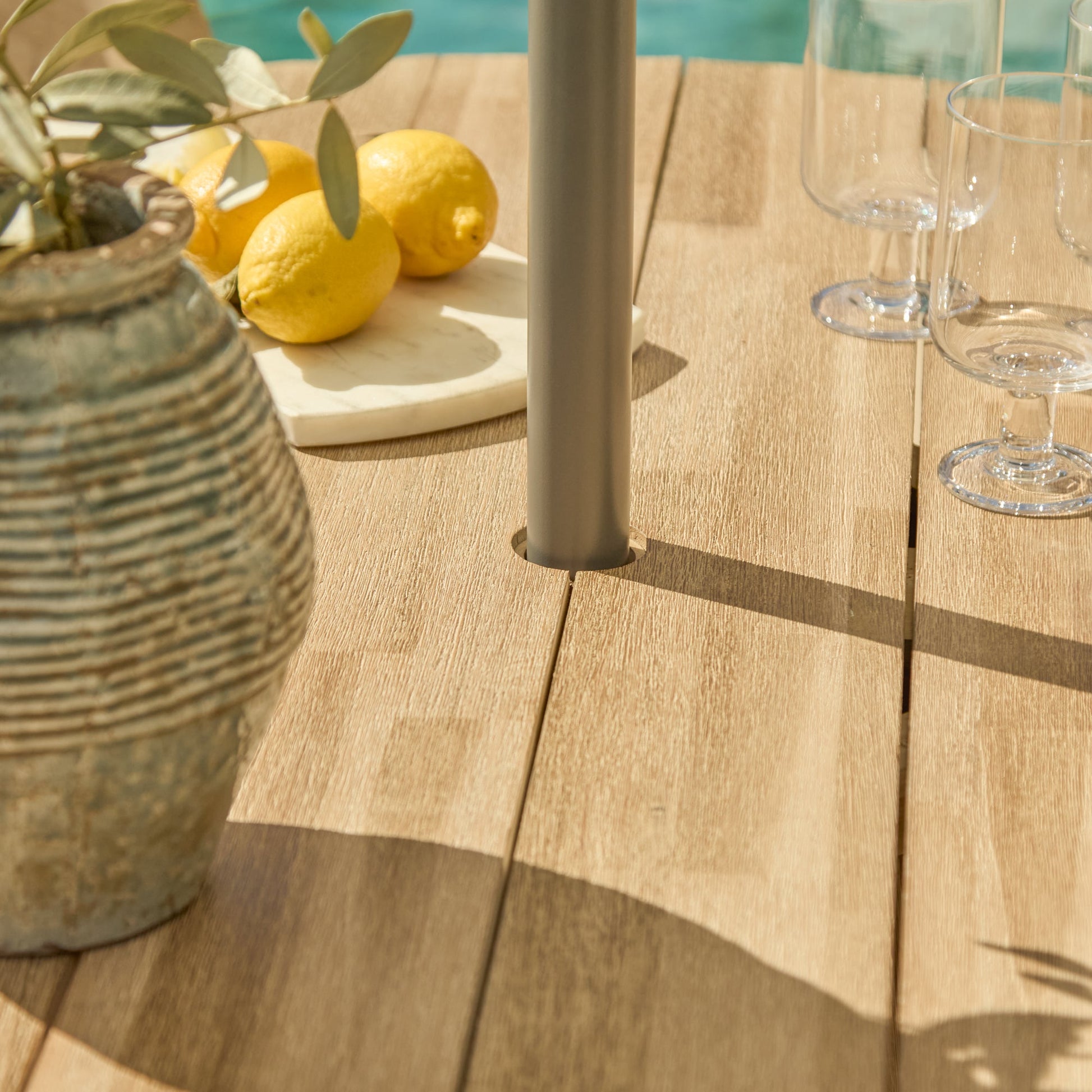 Willow 4 Seater Round Garden Dining Set with Elowen Chairs - Laura James