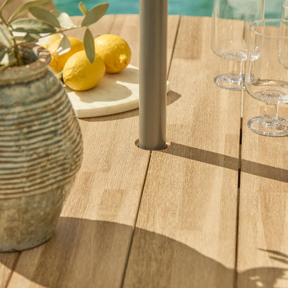 Willow 4 Seater Round Garden Dining Set with Elowen Chairs - Laura James