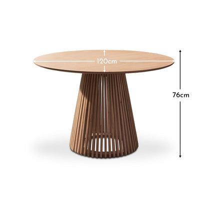Willow Round Dining Table - Whitewash Oak - Laura James 