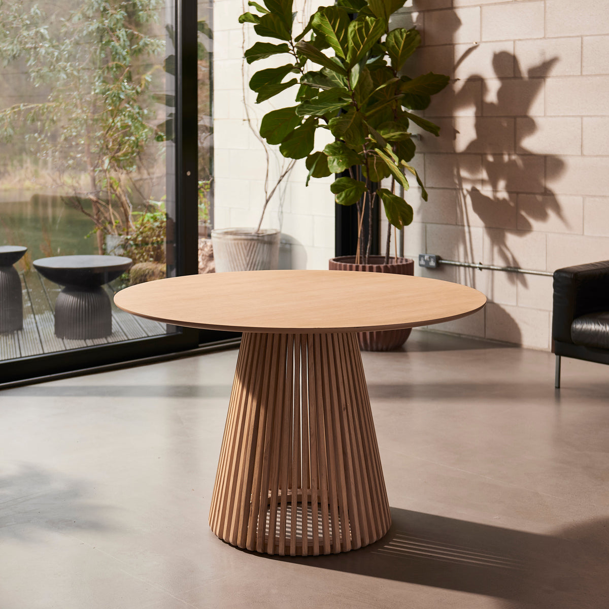 Willow Round Dining Table - Whitewash Oak