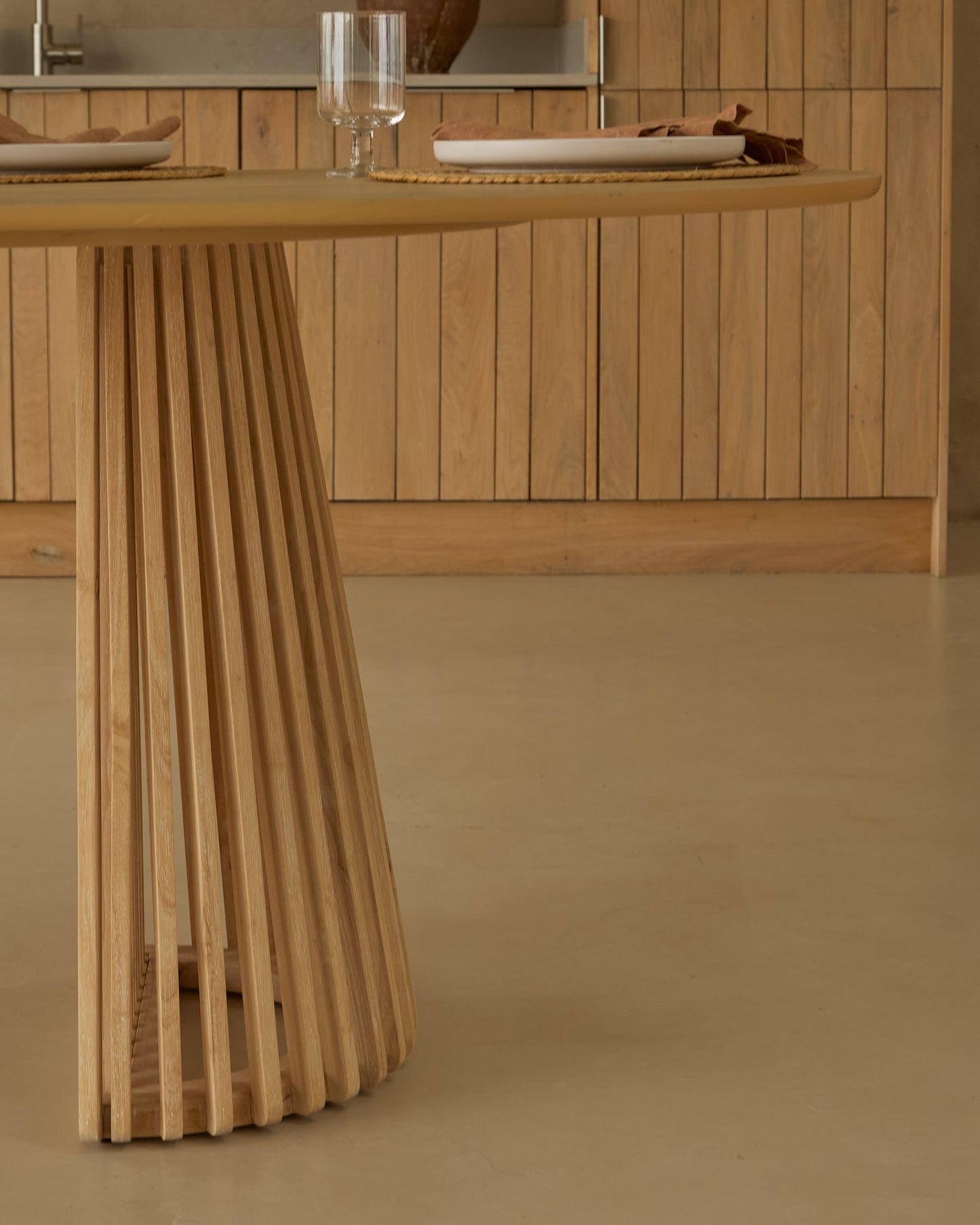 Willow Whitewash Oval Dining Table - Laura James 
