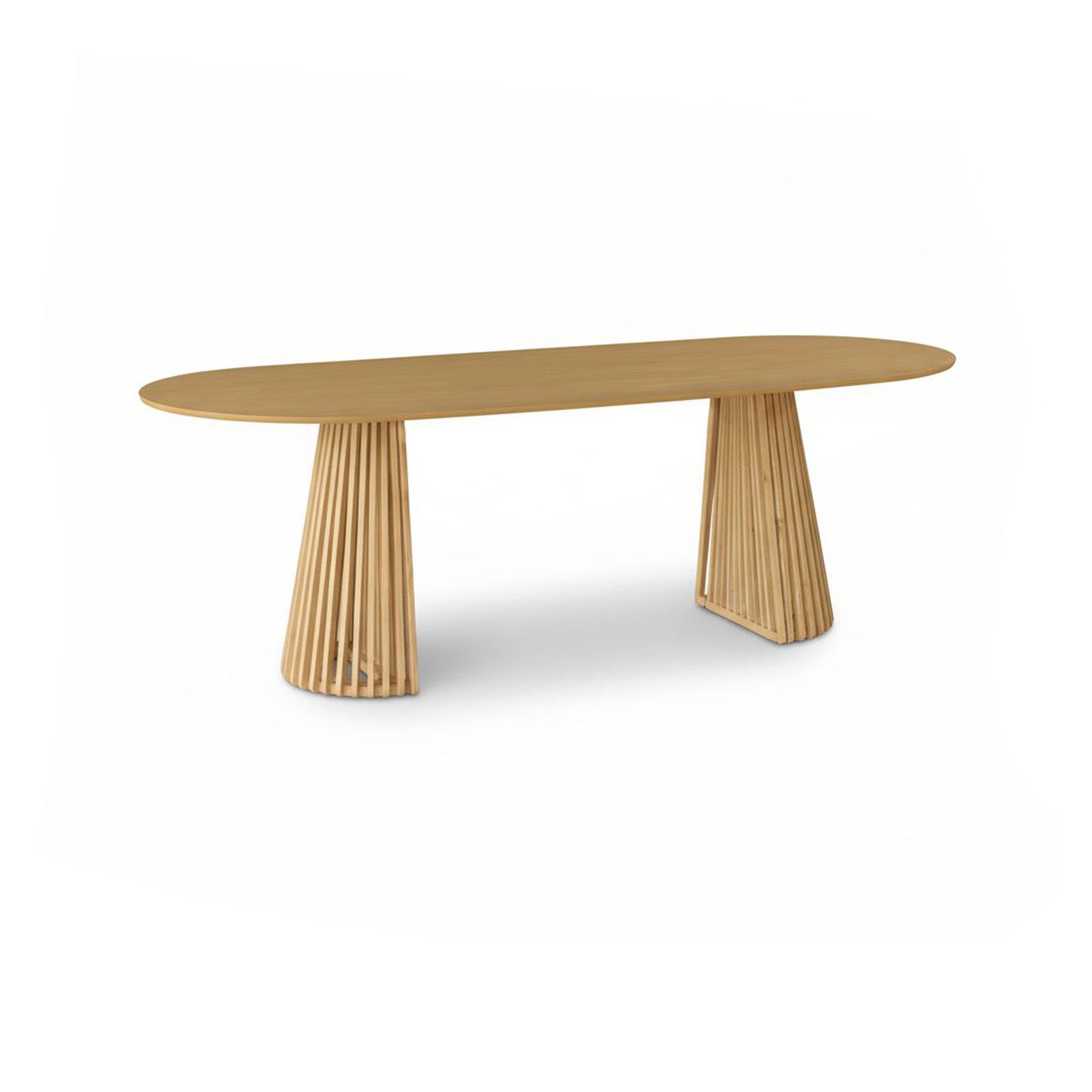 Willow Whitewash Oak Oval Dining Table Set - 6 Seater - Tilly Natural String Dining Chairs - Whitewash Oak Legs - Laura James