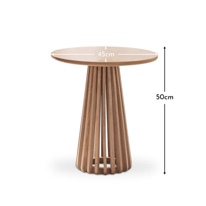 Willow Round Side Table - Whitewash Oak - Laura James 