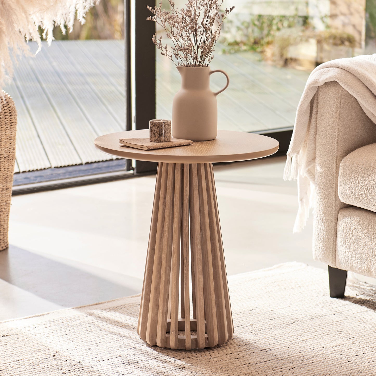 Willow Side Table - Whitewash Oak - Laura James 
