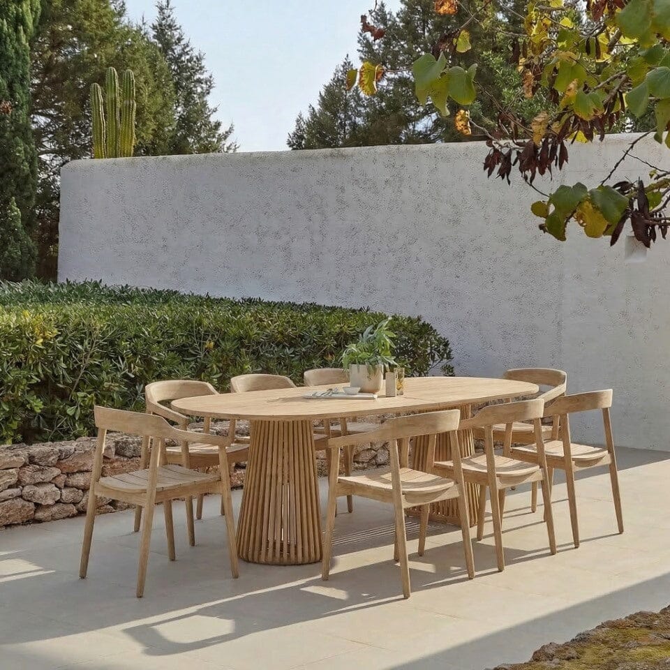 Willow Oval Garden Dining Table Set with Elowen Chairs