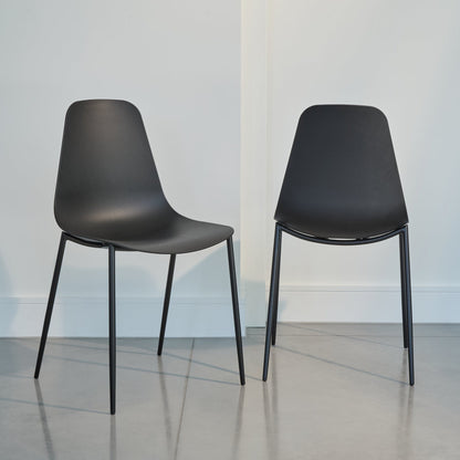 Wren Dining Chair - Set of 4 - Black - Laura James 