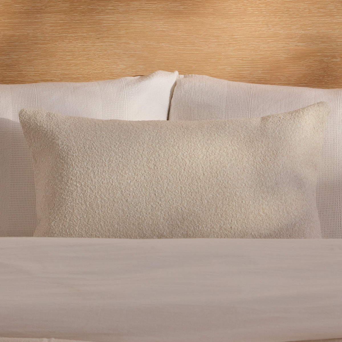 Yelden 35x55cm Scatter Cushion Cover - Light Beige Boucle - Laura James