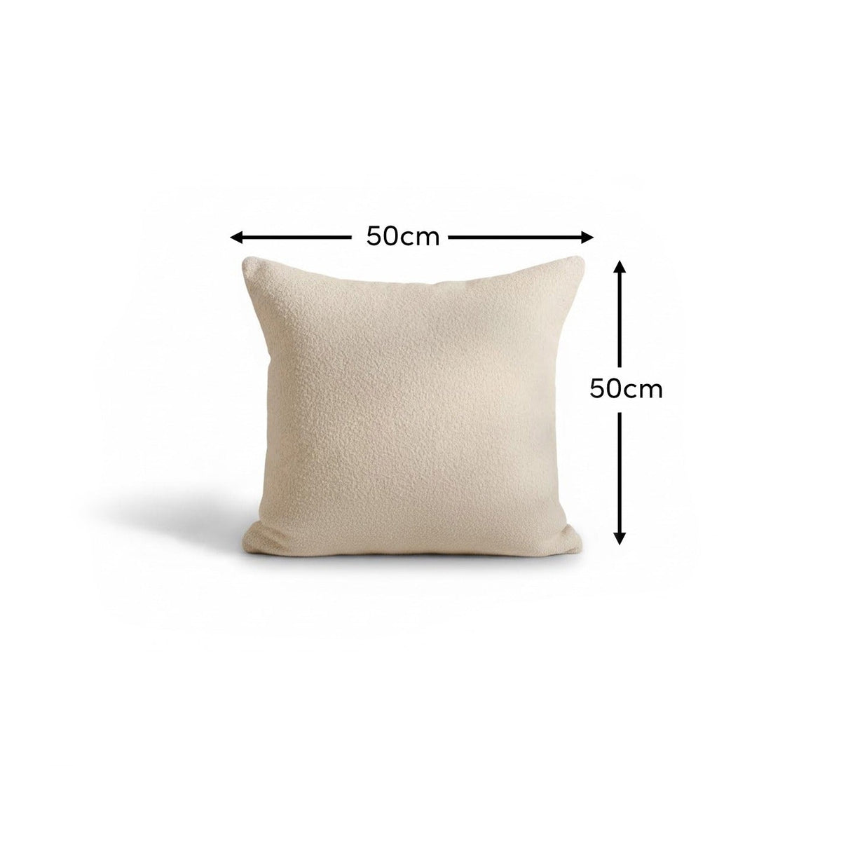 Yelden 50x50cm Scatter Cushion Cover - Light Beige Boucle - Laura James