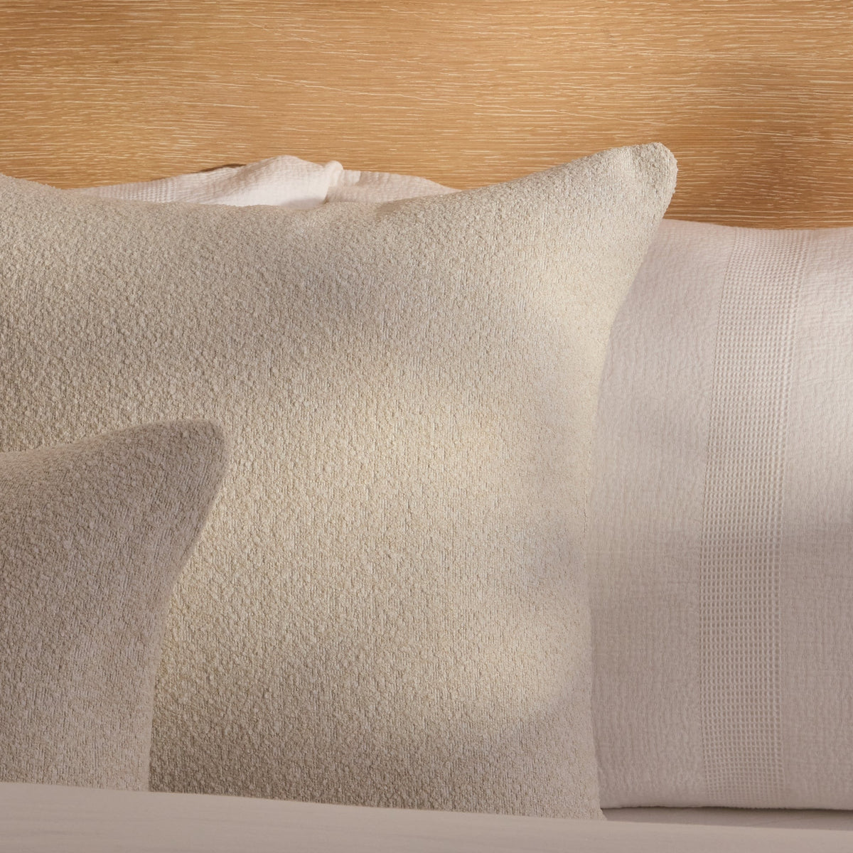 Yelden 50x50cm Scatter Cushion Cover - Light Beige Boucle - Laura James